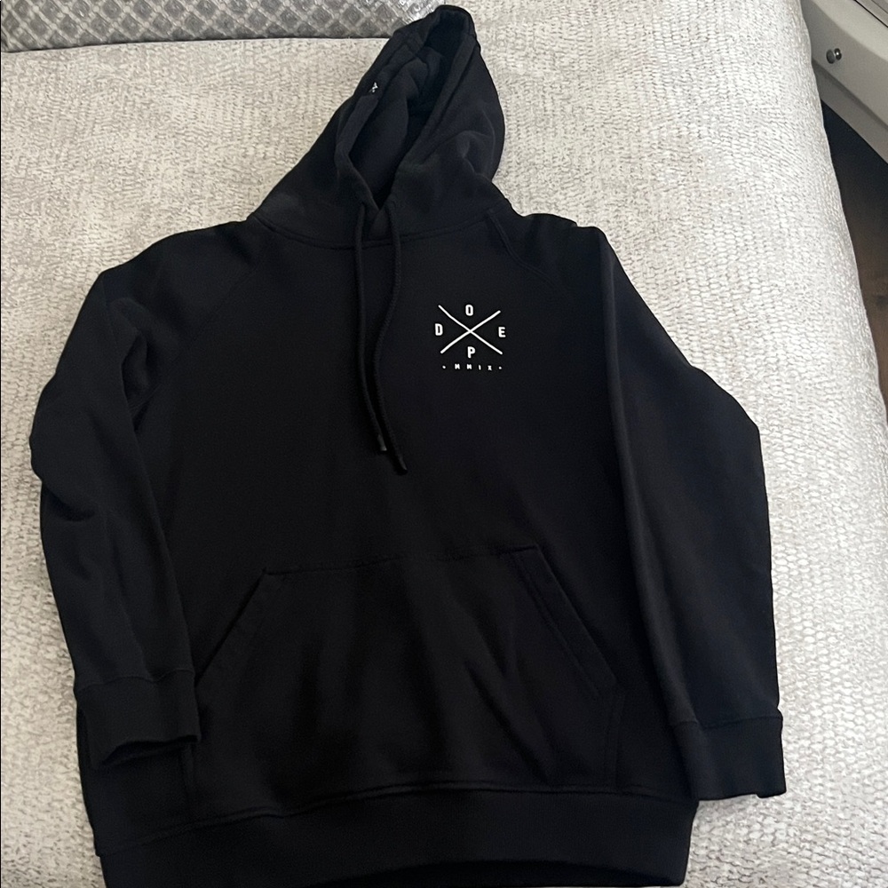 DOPE Common W Black Graphic Hoodie Size Small